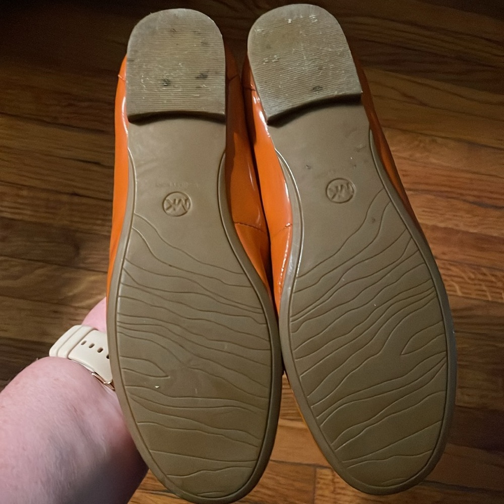 Michael Kors AD13C Women's Orange Penny Loafers - Size 7.5 - Picture 8 of 10